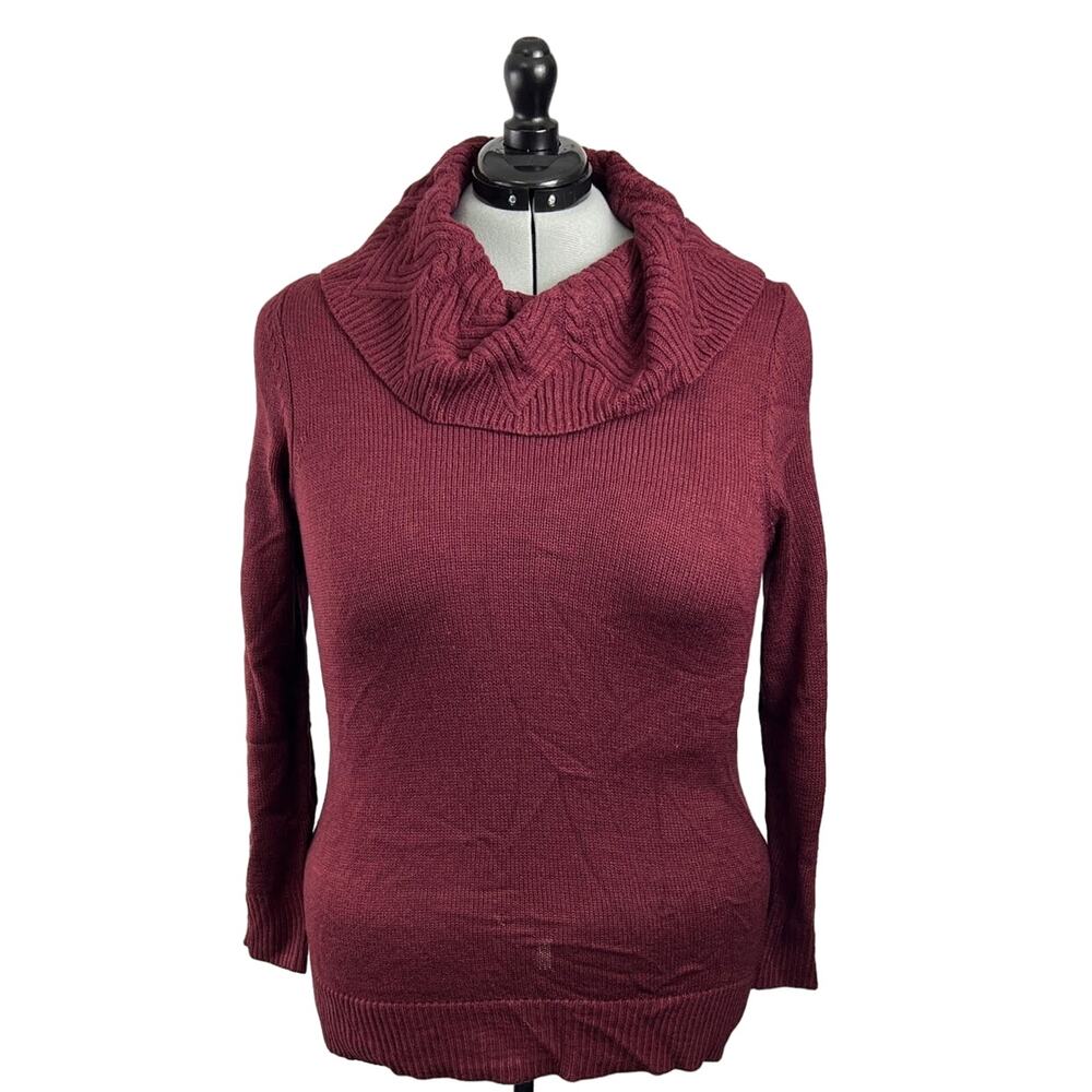Lane Bryant Women's Plus Size Burgundy Cowl Neck Pullover Sweater Size 14/16 New